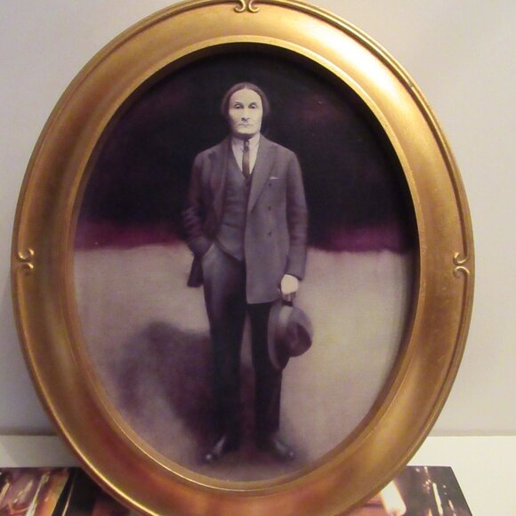 "The Parisian Waiting For God" by Rochelle Phister Framed Giclee Print, 10 x 12" - Picture 5 of 9